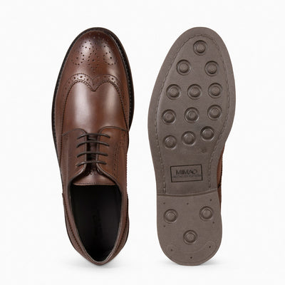 QUEVEDO – Chaussures de ville en cuir MARRON pour homme