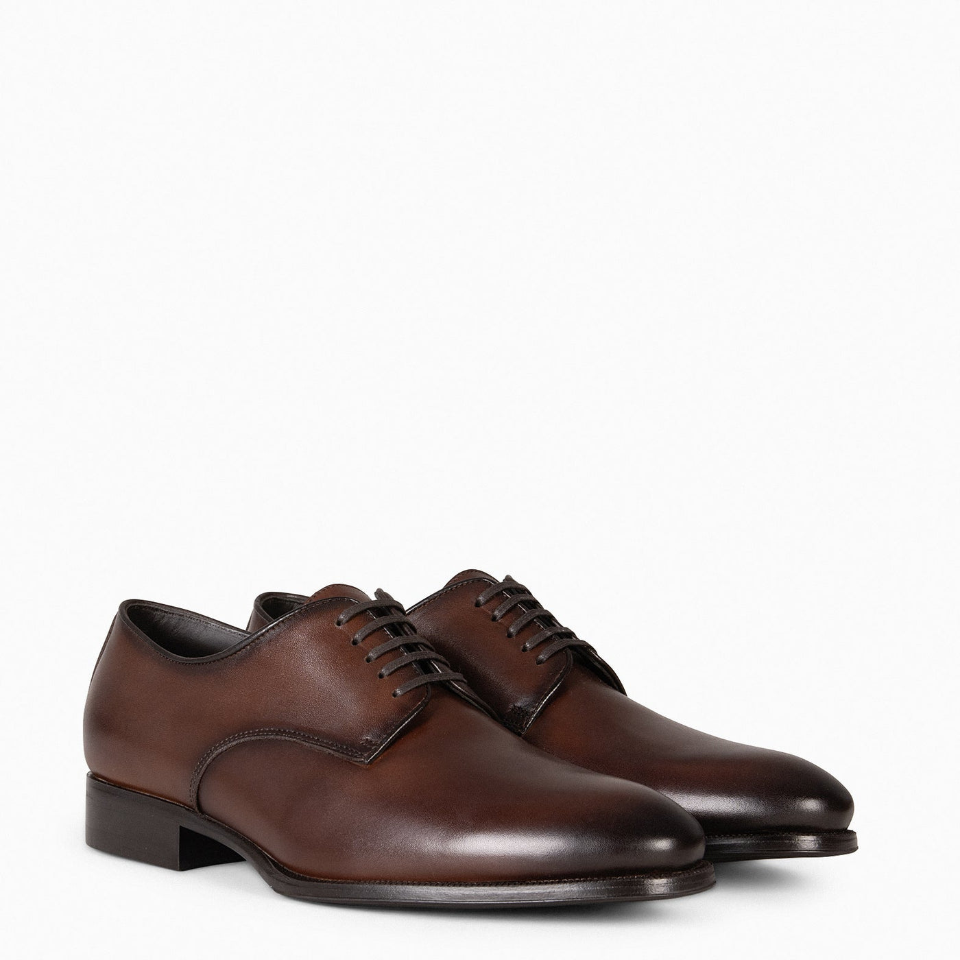 GRECO – Chaussures de ville en cuir MARRON type Derby pour homme