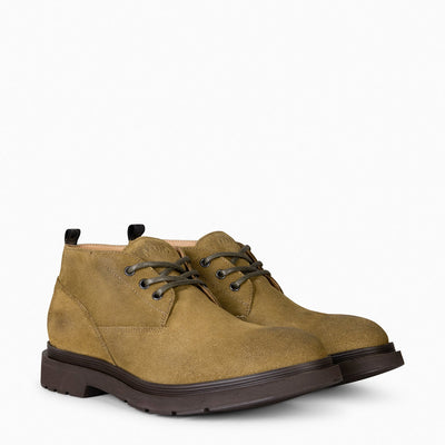 VELAZQUEZ – Bottines pour homme en daim KAKI