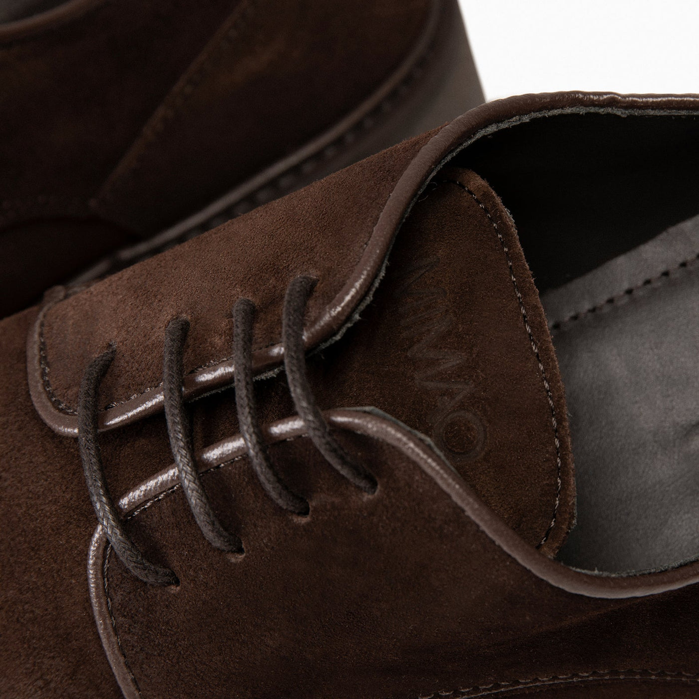 ALONSO  – Chaussures à lacets en daim MARRON pour homme