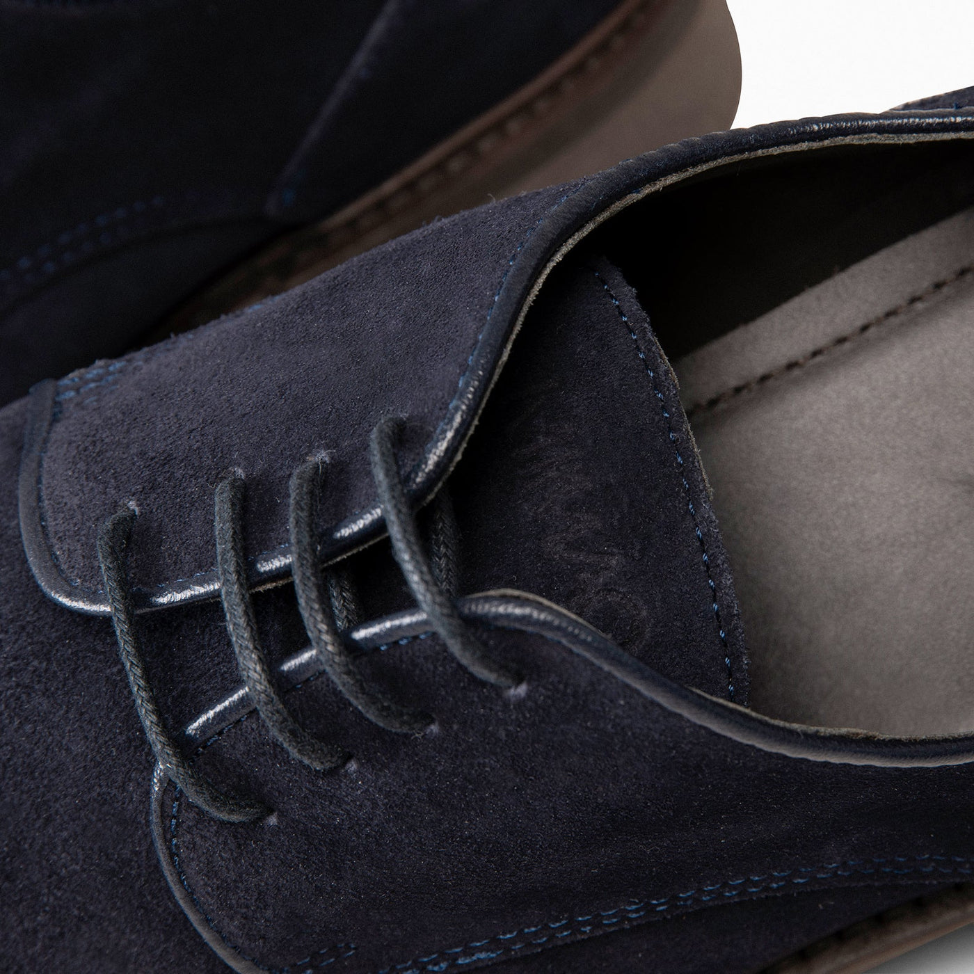 ALONSO  – Chaussures à lacets en daim BLEU MARINE pour homme