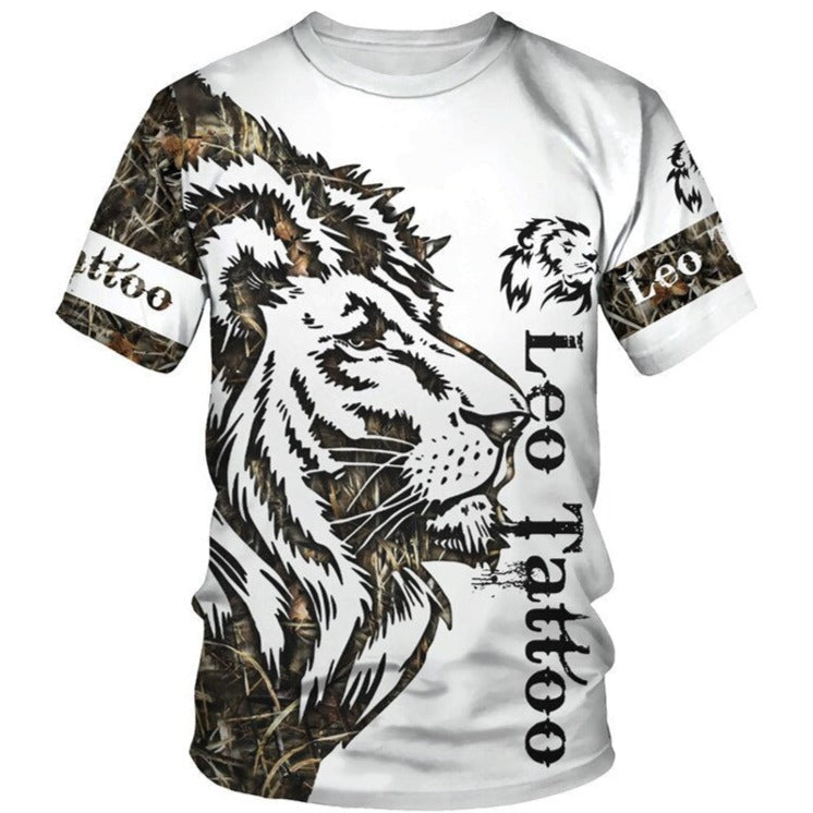 T-Shirt Lion Blanc