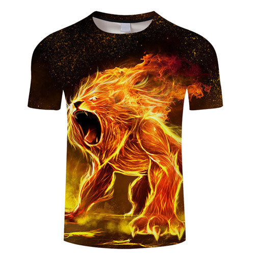 T-Shirt Lion <br> Flamme Ardente