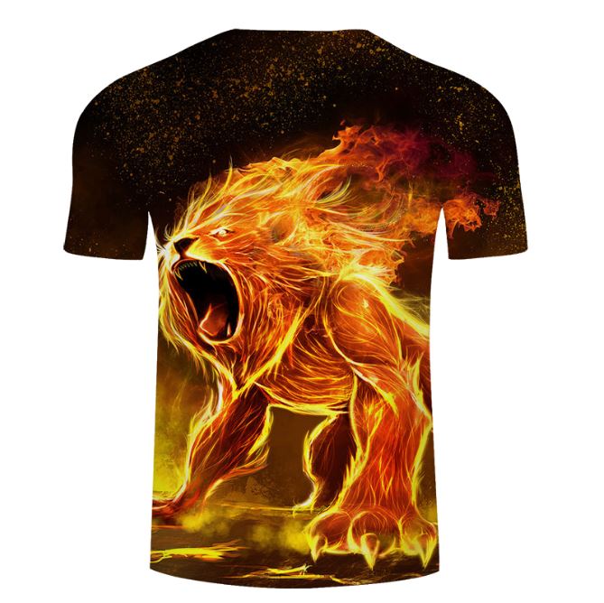 T-Shirt Lion <br> Flamme Ardente