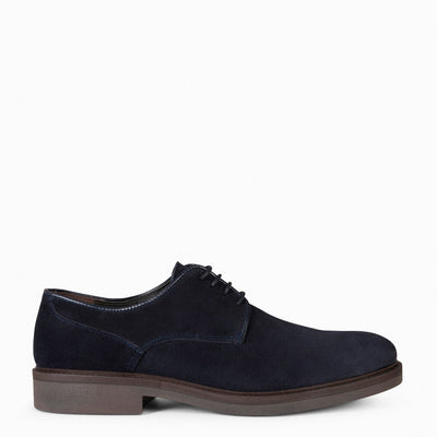 ALONSO  – Chaussures à lacets en daim BLEU MARINE pour homme