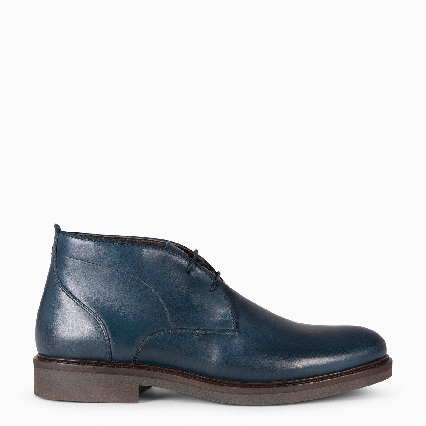 CERVANTES –  Chaussures à lacets en cuir BLEU MARINE pour homme