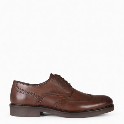 QUEVEDO – Chaussures de ville en cuir MARRON pour homme