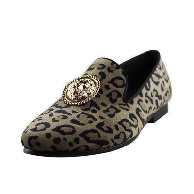 Mocassins Lion <br> Motifs Léopard