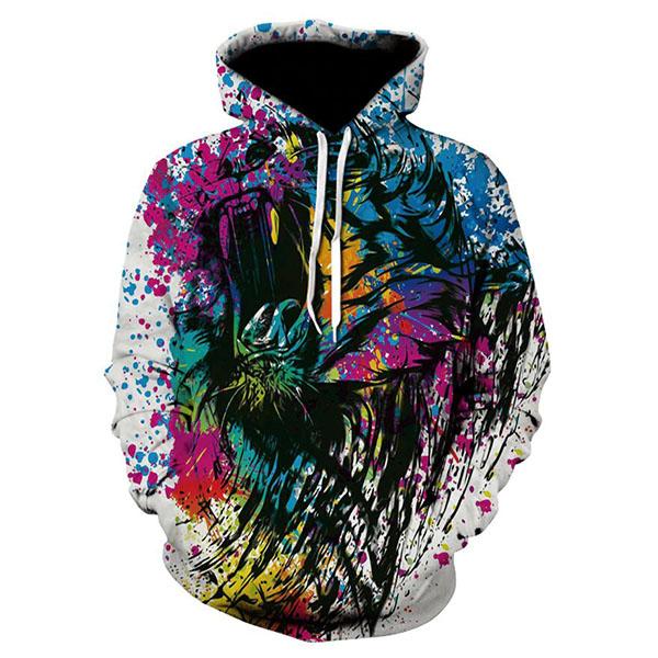 Sweat Lion <br> Peinture Farouche