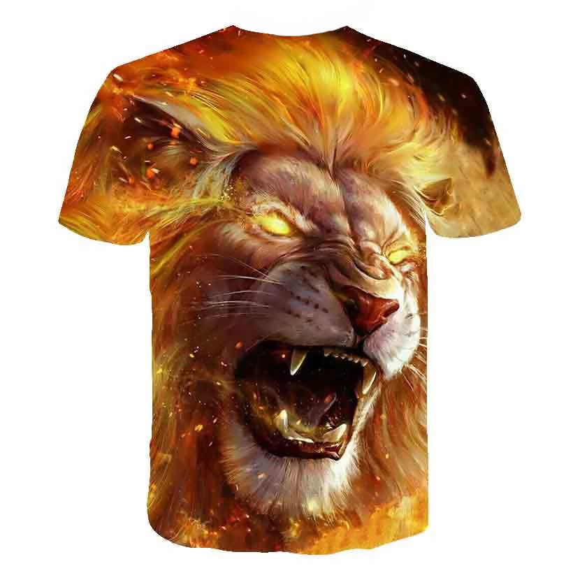 T-Shirt Lion <br> Vision Enflammée